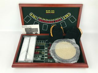 Brookstone Casino Game Set Roulette,  Black Jack,  Craps,  Cards,  Storage/game Box