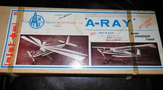 Vintage Aamco Aray A - Ray Balsa Wood Rc Remote Control Model Airplane Lou Andrews
