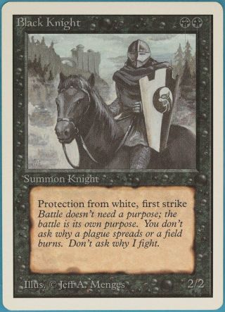Black Knight Unlimited Nm Black Uncommon Magic Mtg Card (id 81395) Abugames