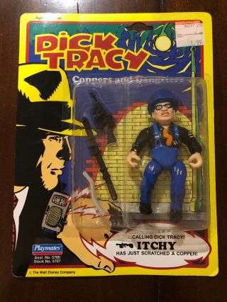 Vintage 1990 Playmates Disney Dick Tracy Coppers & Gangsters Itchy Action Figure