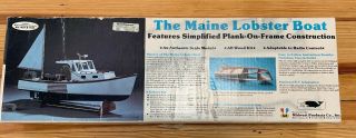 Vintage Model Wood Boat Kit Midwest Products The Maine Lobster Boat Unusedin Box