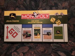 John Deere Monopoly Board Game Collectors Edition 2005 Farming Theme Complete