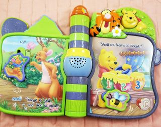 VTECH Winnie the Pooh Slide ' n Learn Storybook - Interactive Talking Singing Book 3