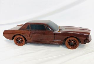 1:14 Pwd Mahogany Wood 1964 Ford Mustang Collectible Model Car Hand Crafted