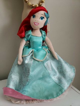 Disney Store - Princess Ariel & Aurora - 14 " Plush - 2 In 1 Doll