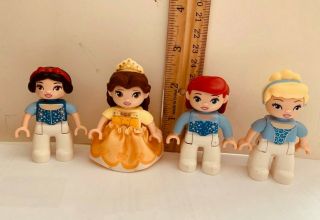 Lego Duplo Disney Princess Figures Snow White,  Ariel,  Cinderella,  Belle
