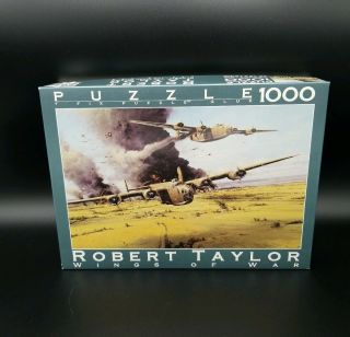 Vintage Robert Taylor Wings Of War Jigsaw Puzzle 1000 Nip Ploesti Final Mission