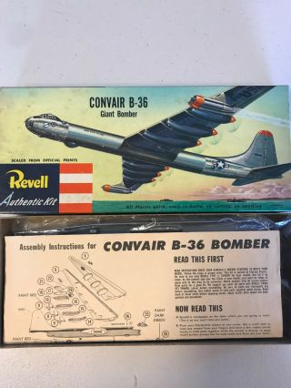 Revell Convair B - 36 Giant Bomber (unbuilt Complete Plastic Model Kit) H - 205