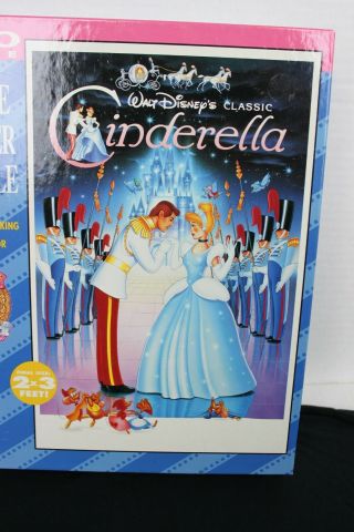 DISNEY ' S Cinderella 300 Pc Movie Poster Jigsaw Puzzle 100 Complete Vintage VGUC 3