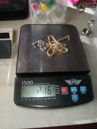 21.  6 Grams 14k.  585 Solid Yellow Gold White Gold Scrap No Scrap Marked