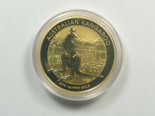 2014 Australia Kangaroo 1 Ounce.  9999 Fine Gold Coin