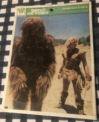 Bigfoot And Wildboy Frame Tray Puzzle Whitman Vintage 1978