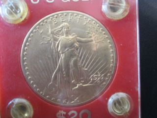 Vintage 1911 D Saint Gauden Us Gold 20.  00 Dollar Double Eagle