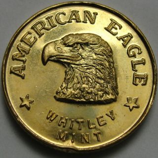 The American Eagle,  1/2 Ounce Gold,  Whitley,  1/2 Oz, .  999,  1924