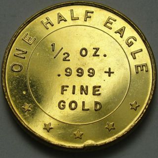 The American Eagle,  1/2 Ounce Gold,  Whitley,  1/2 oz, .  999,  1924 3