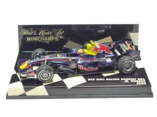Minichamps 1:43 Red Bull Racing Renault Rb4 M.  Webber 2008