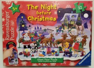 Ravensburger Night Before Christmas 32 Piece Giant Shaped Floor Puzzle
