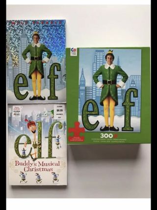 Buddy The Elf Musical Will Ferrell Christmas Movie Dvd & 300 Piece Jigsaw Puzzle