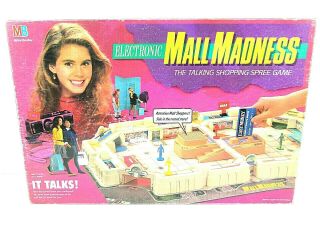 1989 Electronic Mall Madness Board Game Milton Bradley -,  100 Complete