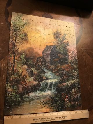 Vintage " The Muddle " Jig Saw Puzzle Fine Art Series The Old Grist Mill Complete