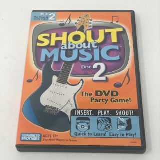Dvd Party Game Shout About Music Disc 2 Hasbro