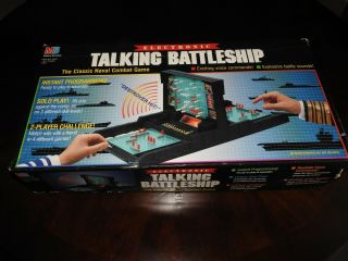 Vintage 1989 Milton Bradley Electronic Talking Battleship Game Cond