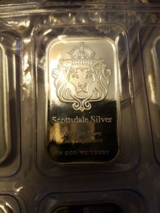 100 1 Oz Silver Bars Scottsdale Silver.  999 Fine Silver 1 Troy Oz 2