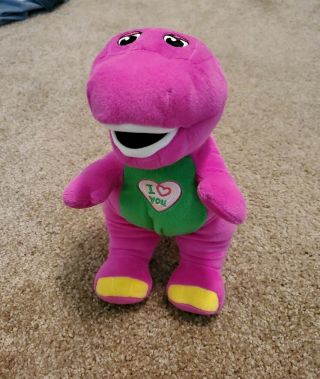 Lyons Barney The Dinosaur Singing I Love You Toy Plush Stuffed Purple Dinosaur