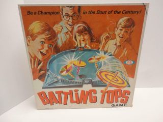Vintage 1968 Battling Tops Board Game Ideal Complete Ex/nm White Box (a)