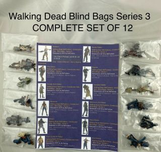 Mcfarlane Toys Amc Walking Dead Blind Bag Building Series 3 Complete Set Of 12