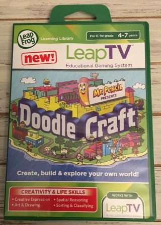 Leapfrog Leap Tv Doodle Craft Educational Video Gaming 4 - 7 Years Pre - K - 1