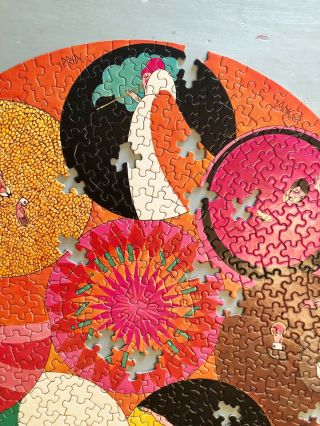 Vintage Springbok Jigsaw Circular Round Puzzle THE SEVEN DEADLY SINS 1967 2