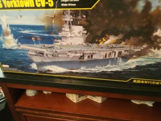 Merit 1/350 Uss Yorktown Cv Wwii Battle Of Midway Carrier