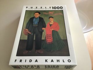 Frida Kahlo Jigsaw Puzzle - 1000 Pc.  Frieda & Diego Rivera With Puzzle Glue