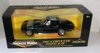 Ertl American Muscle 1967 Corvette Sting Ray Limited Edition 1/18 Black Die Cast