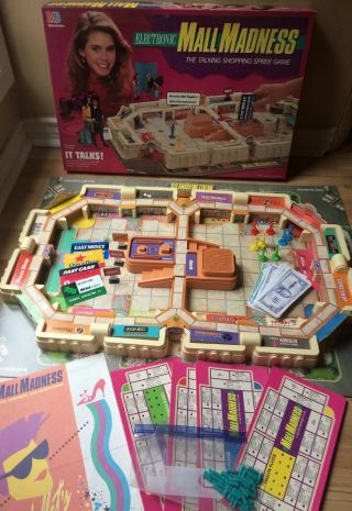 Milton Bradley 1989 Electronic Mall Madness Game Orange Bank Vintage
