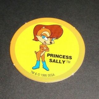 1 Pog Princess Sally From Sonic The Hedgehog Sega 1995 Vintage Game Piece