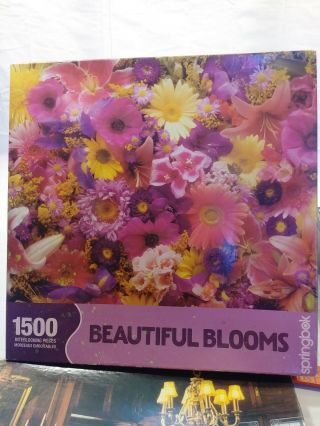 Springbok Blooms 1500 Piece Jigsaw Puzzle Complete Flowers Colorful