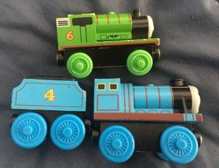 Thomas The Train Wooden Gordon With Tender And Percy Magnetic Ends Engines