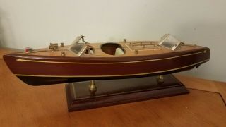 Vintage Wood Model Boat Speed Boat Chris Craft