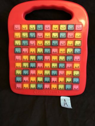 Push N Learn Add & Subtract Board Push Button Educational Home School Vintage