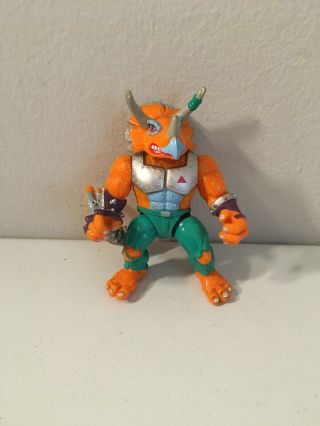 Playmates 1990 Tmnt Teenage Mutant Ninja Turtles Figure - - Triceraton Warrior