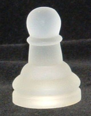 Glass Chess Replacement Piece Frosted One Pawn 1 5/8 "