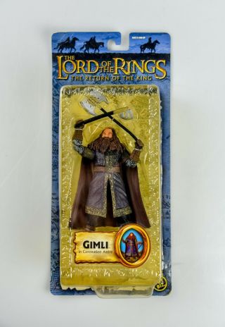 The Lord Of The Rings Gimli Fellowship Of Ring Axe Throwing Action Figure Nib