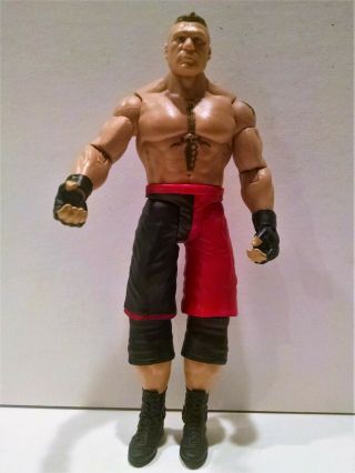 Brock Lesnar Mattel 2012 Wwe Wrestling Figure Black/red Trunks Ufc Mma The Beast