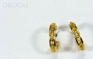 Gold Nugget Earrings " Orocal " Eh13 Hand Crafted Jewelry - 14k Gold Casti