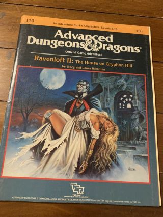 Tsr Ad&d 1st Edition Adventure Module: I10 The House On Griffon Hill (1986) Oop