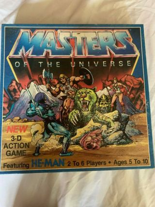 1983 Masters Of The Universe Board Game Mattel 3d Action He - Man Mattel Complete