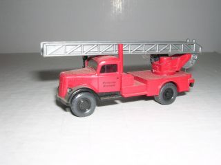 Wiking 862 1939 Opel Blitz Fire Ladder Truck - Red & Black Imported 1985 1/87