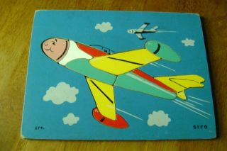 Vintage Sifo Wooden Puzzle - Airplane